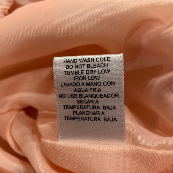 Love Tree Pink Bomber Jacket with Rose Gold zipper/ Coat; size medium - Picture 8 of 9